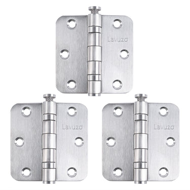 3 stuks Kogelscharnier afgerond RVS 76x76x2,5 mm