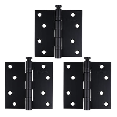 3 stuks Kogelscharnier recht Zwart 89x89x2,5 mm