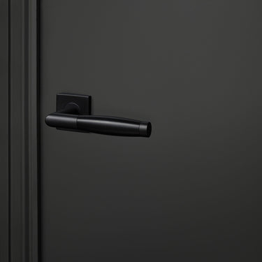 Ascoli deurklink zwart met vierkant rozet