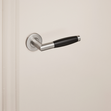 Ascoli deurklink RVS met rond rozet