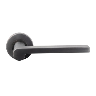 Caserta deurklink Gun Metal PVD gecoat met rond rozet
