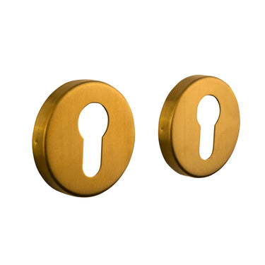 Cilinderrozetten mat goud rond