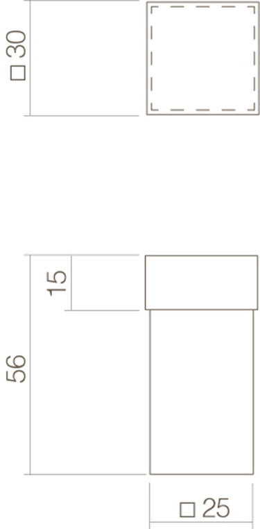 Deurstopper zwart vloer of wand montage 56 mm