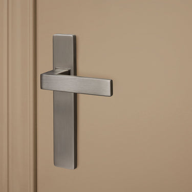 Imperio deurklink RVS met rechthoekig schild