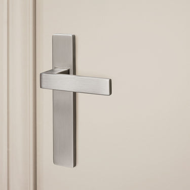 Imperio deurklink RVS met rechthoekig schild