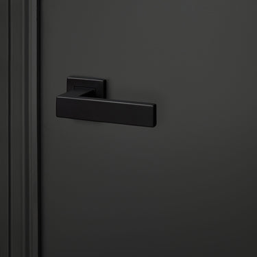 Imperio deurklink zwart met vierkant rozet