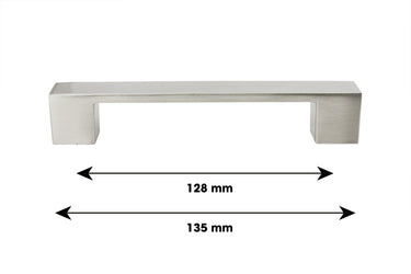Handgreep RVS-look Kubus - Boorafstand 128 mm