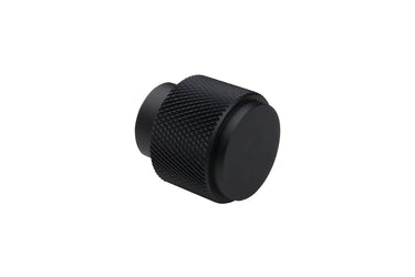 Kastknop Ribbel zwart 20x25 mm