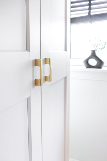 Handgreep Modern Mat goud 150 mm - Boorafstand 128 mm