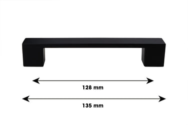Handgreep zwart Kubus - Boorafstand 128 mm