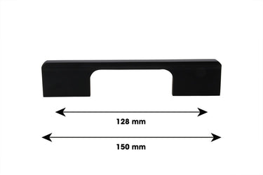 Handgreep Modern zwart 150 mm - Boorafstand 128 mm