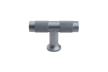 Kastknop T-model Ribbel Antraciet 50 mm