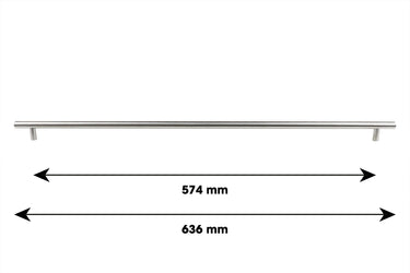 Staafgreep RVS - Boorafstand 576 mm