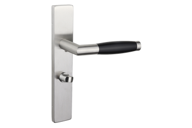 Ascoli deurklink RVS met rechthoekig schild WC63/8 badkamersluiting