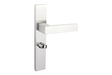 Imperio deurklink RVS met rechthoekig schild WC63/8 badkamersluiting