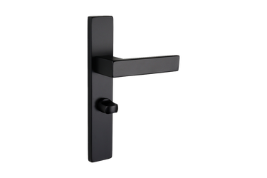 Imperio deurklink zwart met rechthoekig schild WC63/8 badkamersluiting