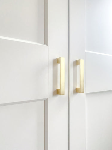 Handgreep Mat goud Kubus - Boorafstand 128 mm