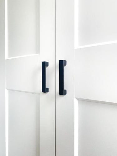 Handgreep zwart Kubus - Boorafstand 128 mm