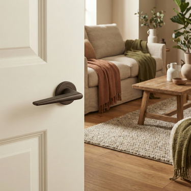 Modena deurklink brons met rond rozet