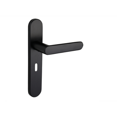 Novara deurklink zwart met afgerond schild SL56