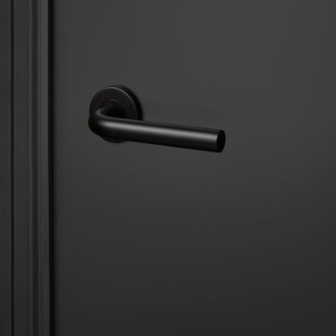 Oristano deurklink zwart met rond rozet