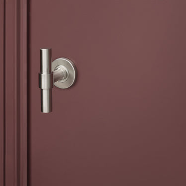 Pesaro deurklink RVS met rond rozet