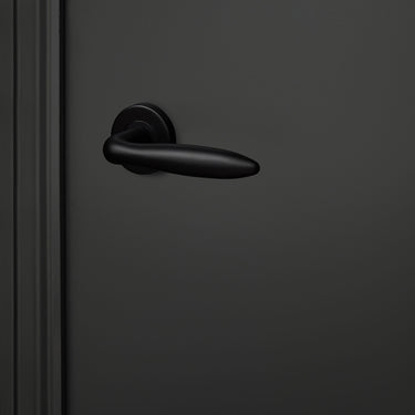 Pratona deurklink zwart met rond rozet