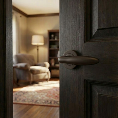 Pratona deurklink brons met rond rozet