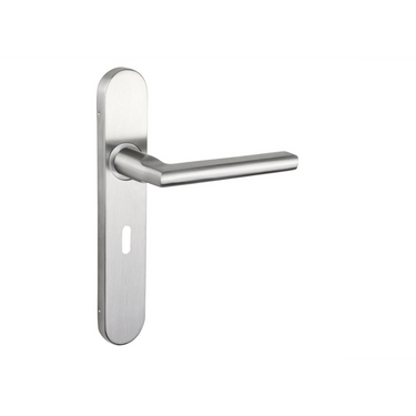 Teramo deurklink RVS met afgerond schild SL56