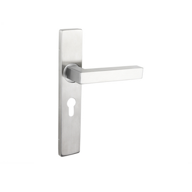 Viterbo deurklink RVS met rechthoekig schild PC55